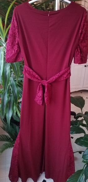 Dark Red Long Formal - Picture 2 of 4